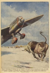 De stier en het vliegtuig door Achille Beltrame