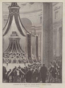 De Moord op Koning Umberto, in het Pantheon Tijdens de Begrafenisceremonie door Achille Beltrame