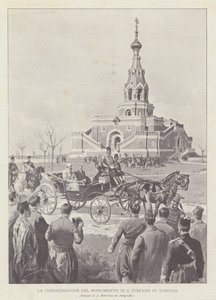 De inwijding van het monument van Sint Stefanus in Turkije door Achille Beltrame
