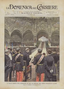 De Plechtige Ceremonie van de Prijsuitreiking aan de Exposanten op de Internationale Tentoonstelling van Parijs
