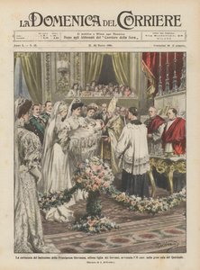 De doopceremonie van prinses Giovanna, de jongste dochter van de vorsten, vond plaats op 11 door Achille Beltrame