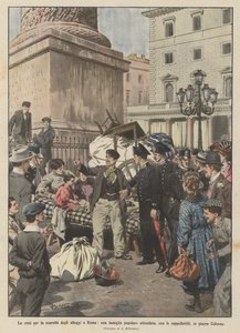 De crisis door het tekort aan woningen in Rome, een volksfamilie in een tent