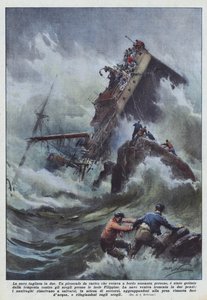 Het schip in tweeën gesneden