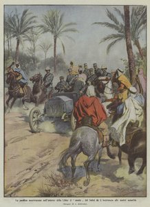 De vreedzame penetratie in het binnenland van Libië, de mudir van Sahel verwelkomt onze autoriteiten