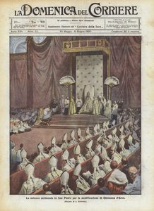 De plechtige ceremonie in de Sint-Pietersbasiliek voor de heiligverklaring van Jeanne d