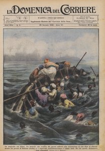 De tragedie op de rivier door Achille Beltrame