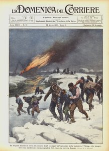 De tragische mars op zoek naar hulp door de overlevenden van de explosie van de walvisvaarder Viking