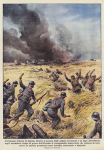 De Duitse opmars in Rusland door Achille Beltrame