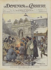 De feesten van de armen in Rusland, de kerst van de boeren op de straten van Sint-Petersburg