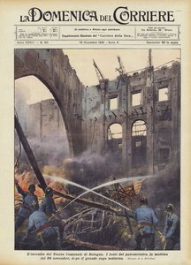 De brand in het Gemeentelijk Theater van Bologna