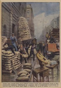 Londen onder de oorlogsdreiging door Achille Beltrame