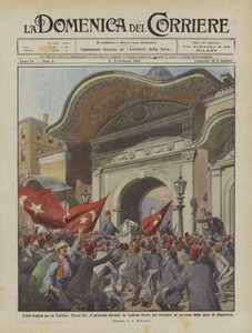 Het tragische uur voor Turkije, Enver Bey verschijnt voor de Sublime Porte om te intimideren