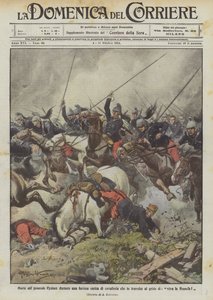 Dood van generaal Eydoux tijdens een woeste cavaleriecharge die hem overrompelde met de kreet, leve Frankrijk!