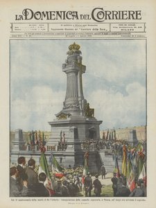 Op de tiende verjaardag van de dood van koning Umberto, inwijding van de boetekapel, in Monza door Achille Beltrame