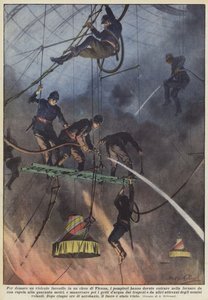 Om een hevige brand in een circus in Wenen te blussen, moesten de brandweerlieden naar binnen...