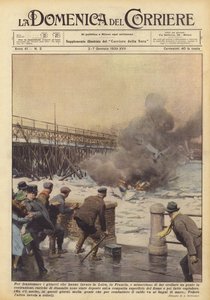 Om het ijs te breken dat de Loire in Frankrijk heeft overspoeld en dreigt te laten instorten door Achille Beltrame