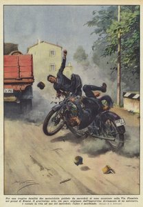 Door een tragisch noodlot zijn twee motorfietsen bestuurd door priesters gebotst op de Via