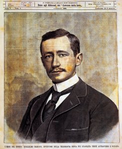 Portret van Guglielmo Giovanni Maria Marconi (Bologna) door Achille Beltrame