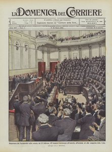 Heropening van het Parlement, in de zitting van 22 februari, 472 afgevaardigden juichen het leger toe ?