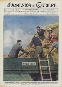Groet het eerste graan van Littoria! riep de Duce naar zijn metgezellen, dagen geleden