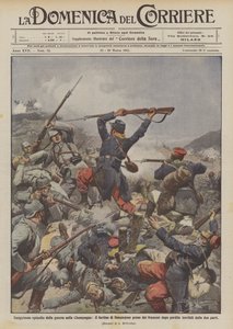 Bloedig voorval in de oorlog in Champagne, het fort van Beausejour door de Fransen ingenomen
