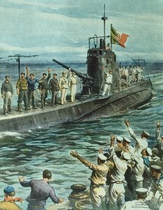 Onderzeeër keert terug naar basis, 7 september