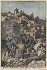 Op de Karst, ten zuiden van Monte Faiti, hebben we ons front rechtgetrokken, met een verrassingsaanval van ongeveer 300 meter