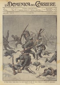 Op de Monte Coston, de heroïsche verdediging van een van onze genie-eenheden die erin slaagt te ontsnappen
