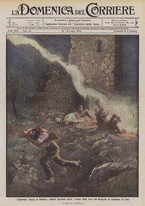 Tragische storm in Brianza, dodelijke bliksem op de ruïnes van de toren van Broncino nabij Erba