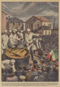 Onder de vieringen van de polenta die dit jaar in verschillende delen van Italië plaatsvonden