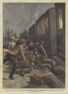 Nederige helden, een spoorwegarbeider op het station van Marano (Venetië) redt een gevallen collega tussen de wielen