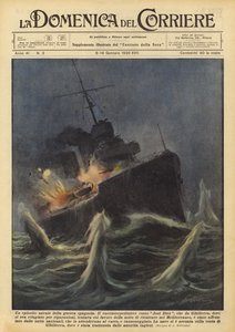 Een maritieme episode van de Spaanse oorlog door Achille Beltrame