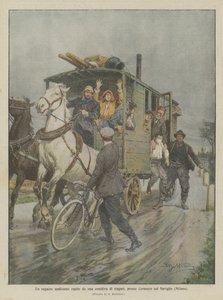 Een elfjarige jongen ontvoerd door een groep zigeuners bij Cernusco sul Naviglio (Milaan) door Achille Beltrame
