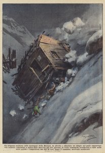 Een nachtelijke orkaan in de Beierse bergen heeft een schuilplaats verwoest door Achille Beltrame