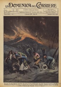 Een van de meest formidabele cataclysmen in de geschiedenis verwoest deze dagen een gebied... door Achille Beltrame