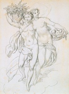 Psyche en Cupido door Achille Devéria