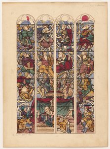 Studie voor vier glas-in-loodramen Généalogie d