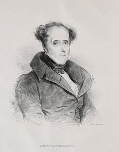 François René Auguste Victome de Chateaubriand door Achille Devéria