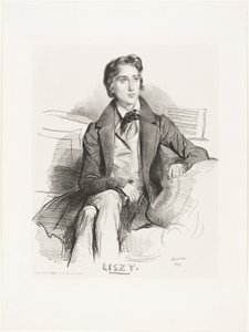 Portret van Franz Liszt door Achille Devéria