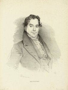 Portret van de zanger en componist Gioseffo Catrufo 1771-1851 door Achille Devéria