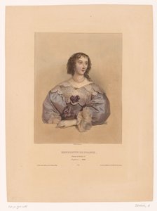 Portret van Henriëtta Maria van Frankrijk door Achille Devéria
