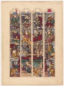 Studie voor Vier Glas-in-loodramen "Généalogie d