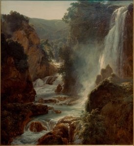 De waterval van Tivoli door Achille Etna Michallon