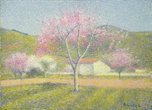 Een Boomgaard in de Lente, Bloeiende Appelbomen, ca. 1920-29 door Achille Lauge