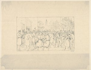 Verkiezing in Baltimore, november 1862 uit Confederate War Etchings, 1861-63