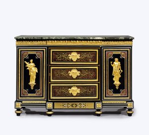 Late Louis XVI ormolu-gemonteerde boulle marqueterie zijcabinet