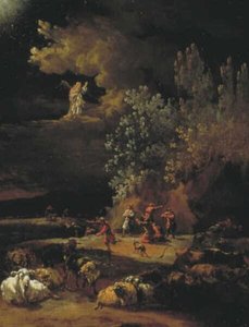 De verkondiging van de engel aan de herders door Adam Colonia