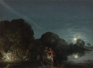 De vlucht naar Egypte door Adam Elsheimer