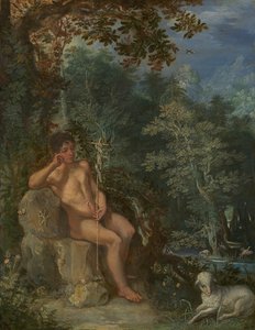 Sint Johannes de Doper in de Wildernis, ca. 1602 door Adam Elsheimer