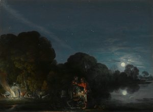De vlucht naar Egypte door Adam Elsheimer